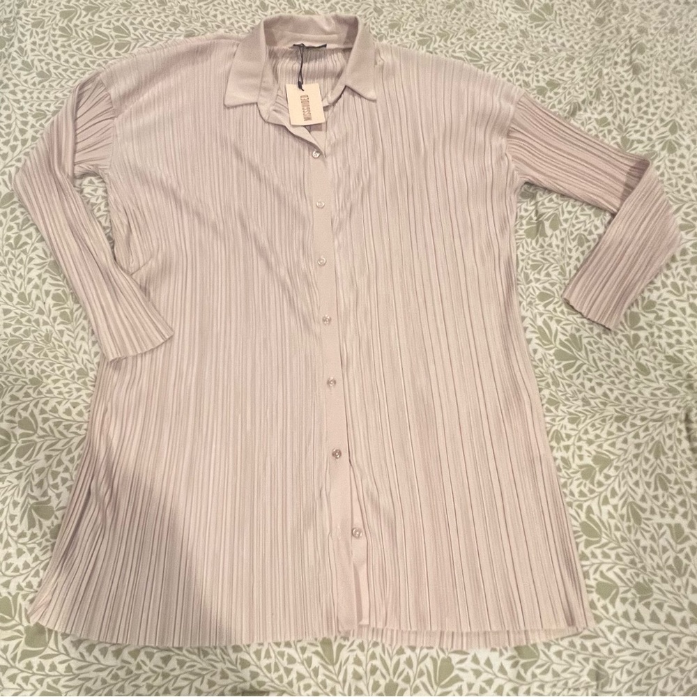 Misguided-Shirt dress Plisse